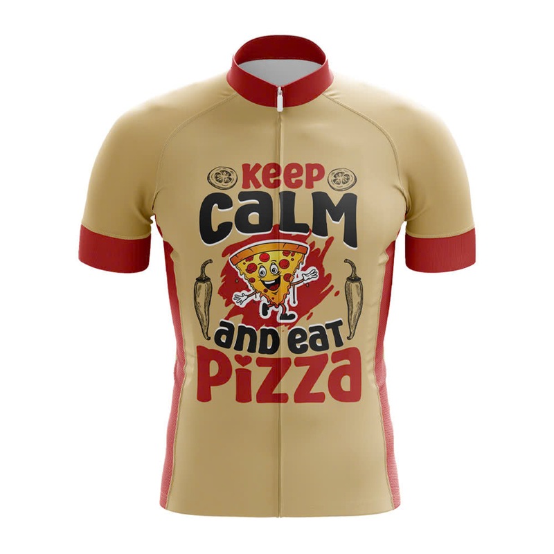 Keep Calm & Eat Pizza Cycling Jersey S