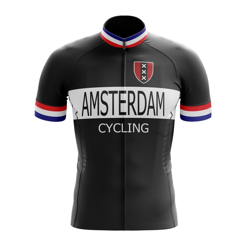 Black Amsterdam Cycling Jersey S