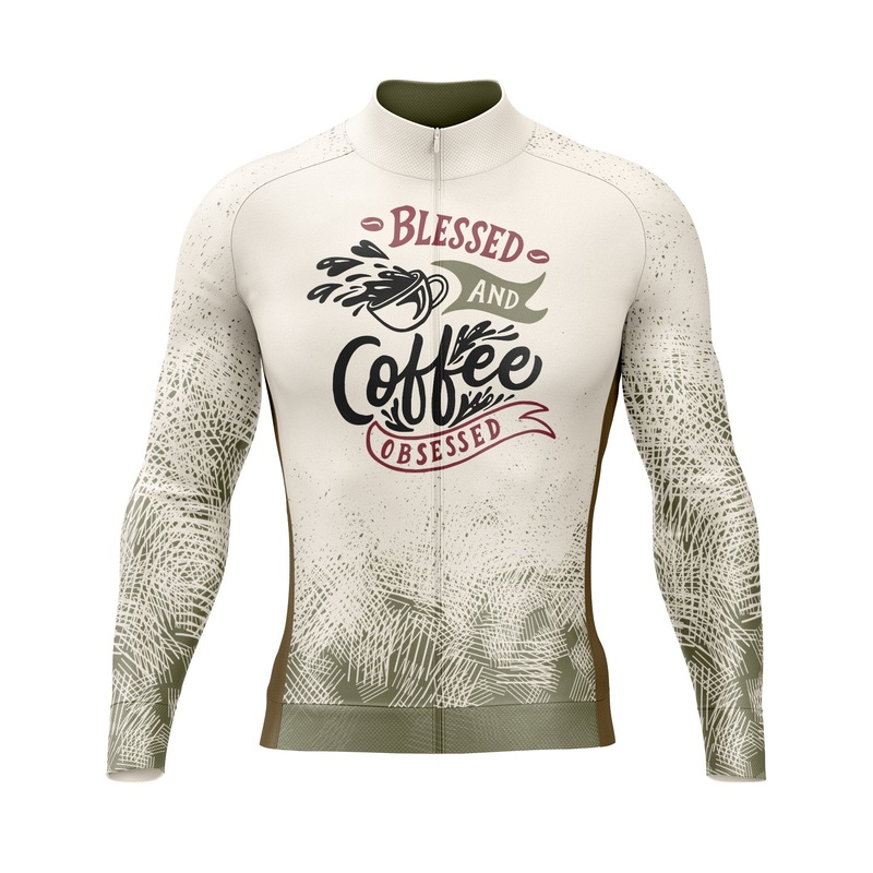 Blessed & Coffee Obsessed Long Sleeve Cycling Jersey S