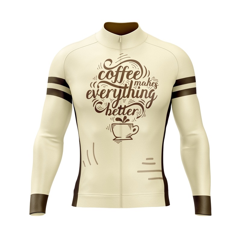 Coffee Makes Everything Better Long Sleeve Cycling Jersey S