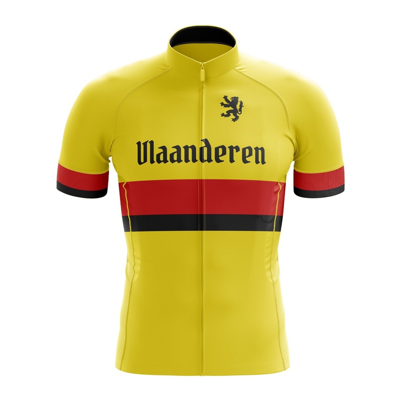 Flanders 3 Colors Cycling Jersey S Yellow