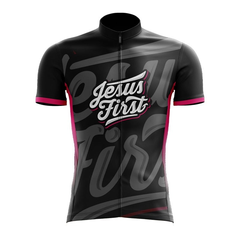 Jesus First Cycling Jersey S Purple