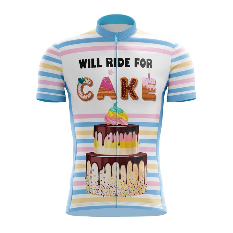Will Ride For Cake Cycling Jersey S