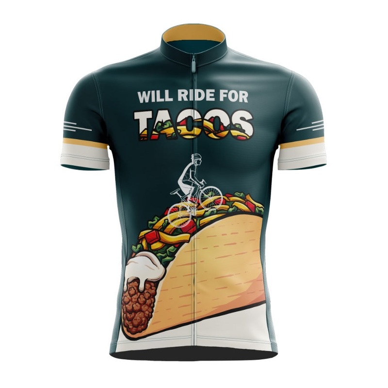 Will Ride For Tacos Cycling Jersey S
