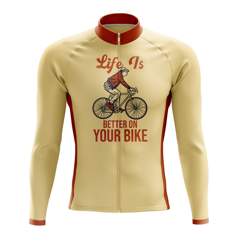Better On Your Bike Long Sleeve Cycling Jersey S Regular