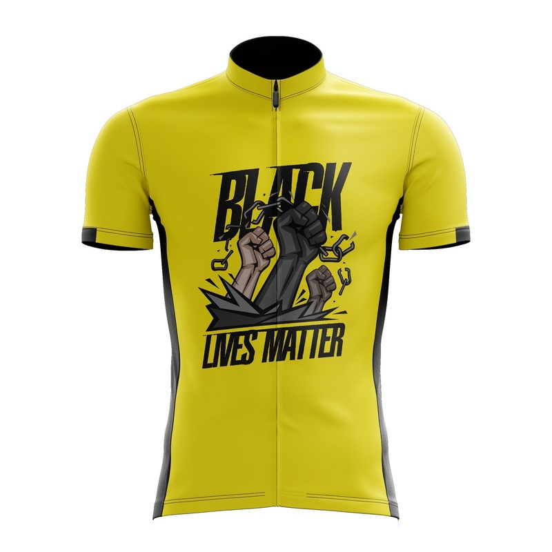 Black Lives Matter Yellow Cycling Jersey S