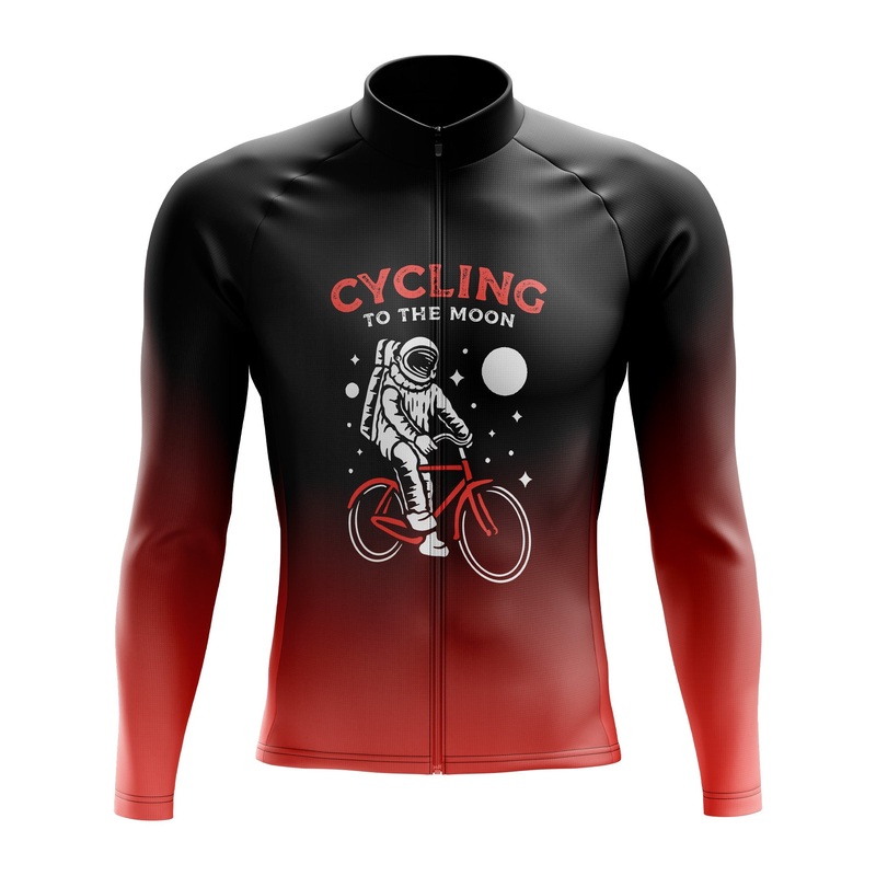 Cycling To The Moon Long Sleeve Cycling Jersey S