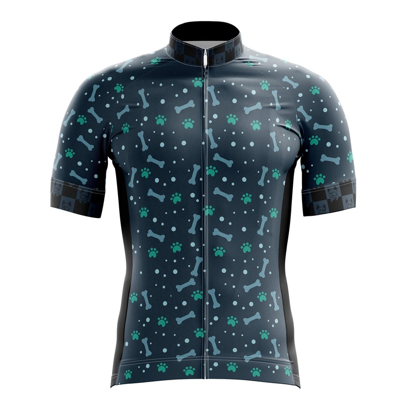 Dog Pattern Cycling Jersey S