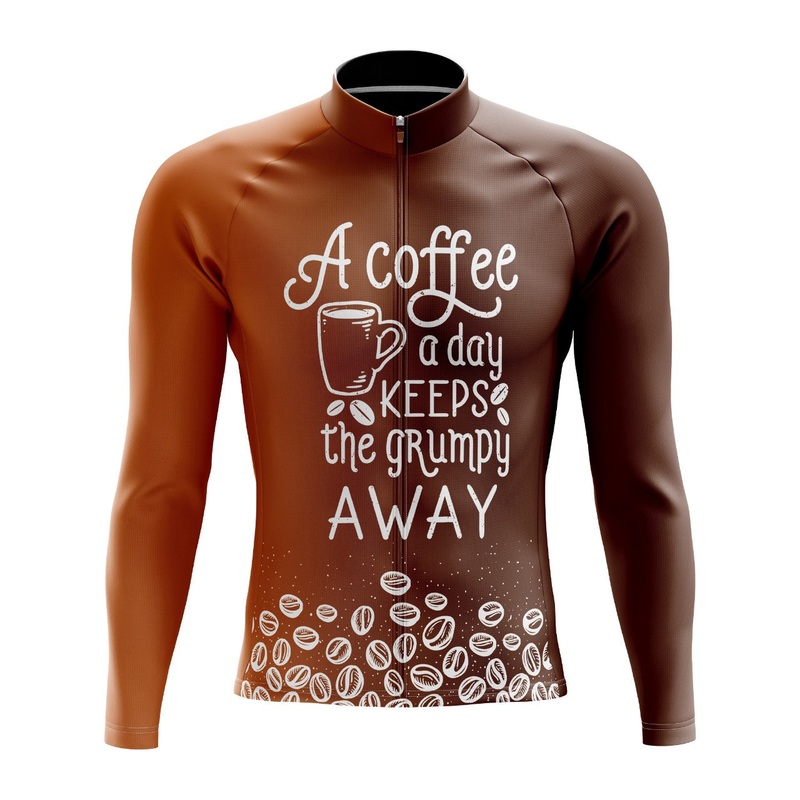 Grumpy Coffee Long Sleeve Cycling Jersey S