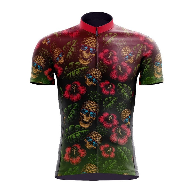 Pineapple Skull Hawaiian Cycling Jersey S