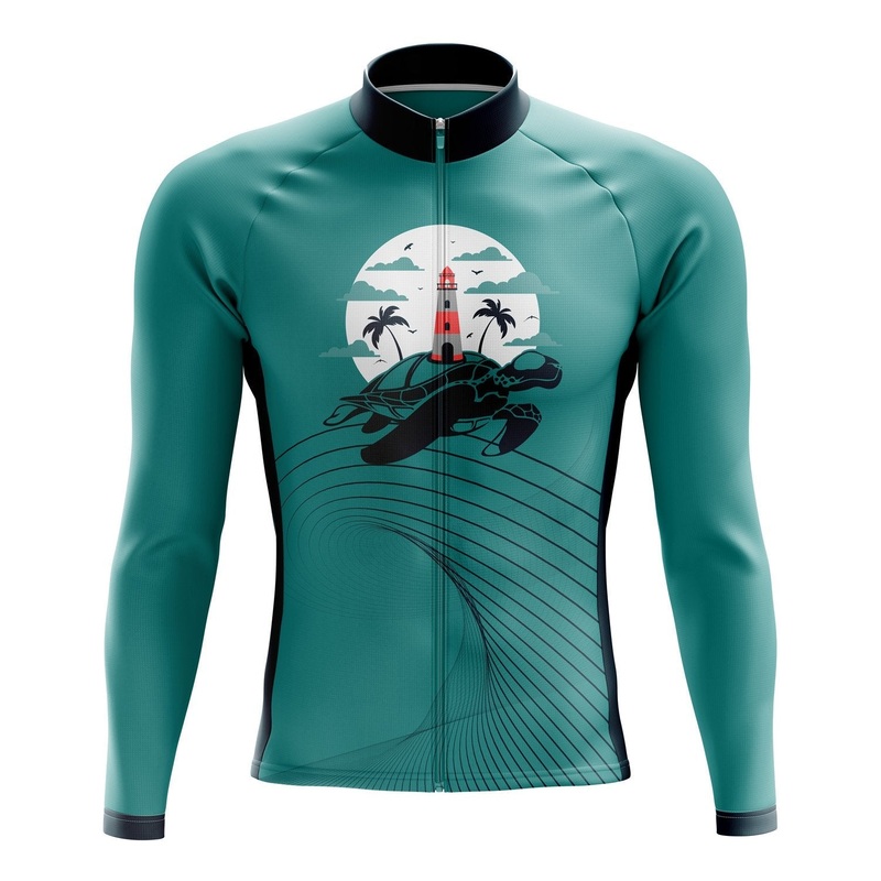 Turtle Lighthouse Long Sleeve Cycling Jersey S