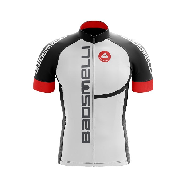 Badsmelli White Cycling Jersey S