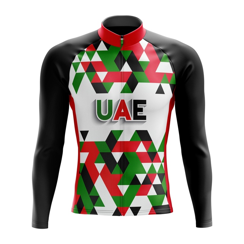 Black UAE Long Sleeve Cycling Jersey S