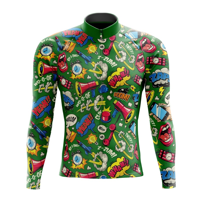 Pop Art Long Sleeve Cycling Jersey S Regular