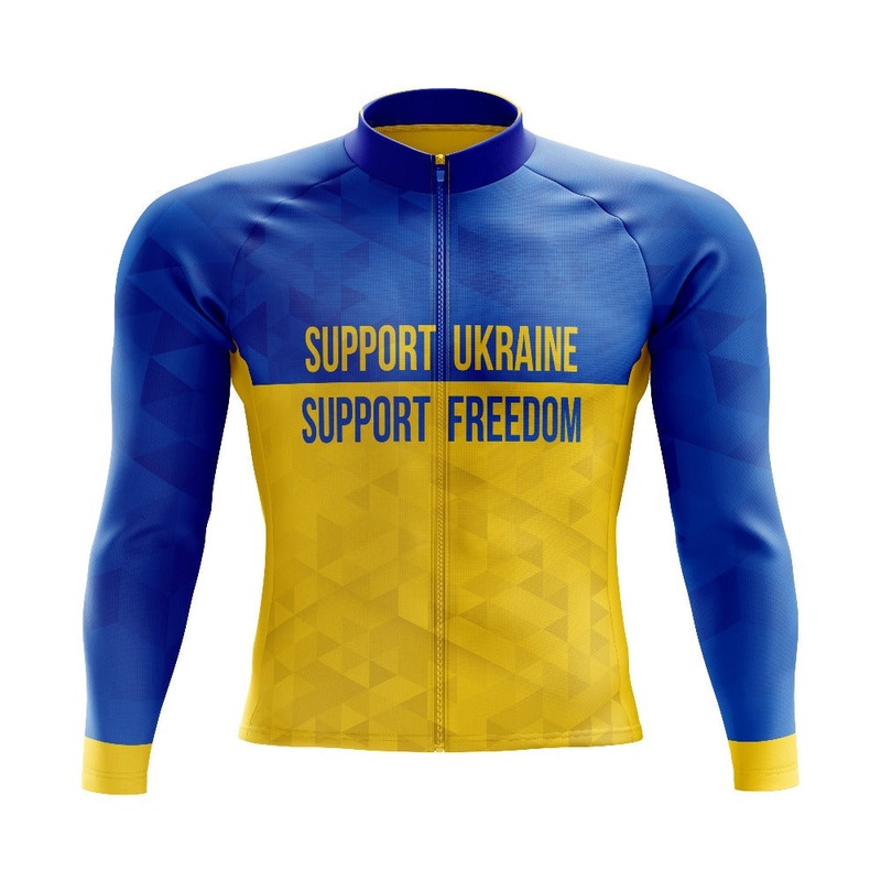 Support Ukraine Long Sleeve Cycling Jersey S