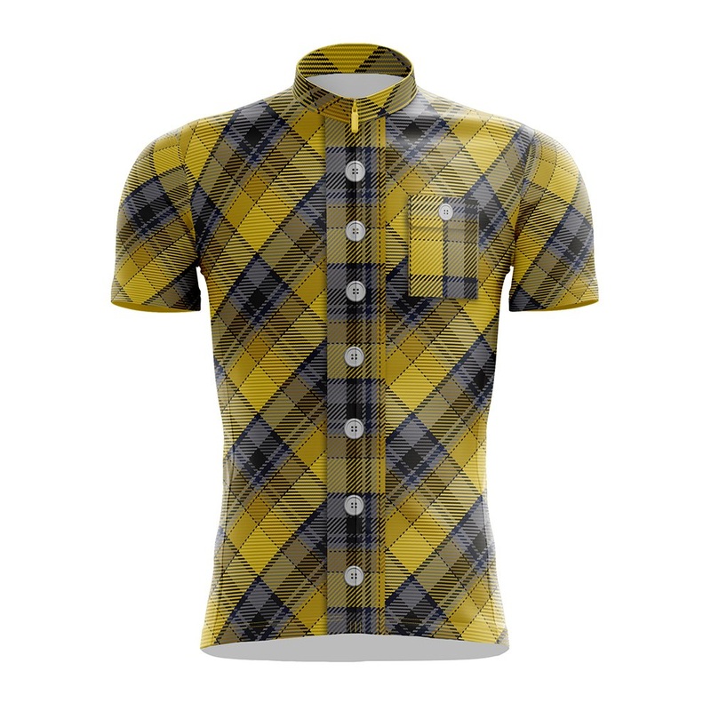 Yellow Lumberjack Cycling Jersey S