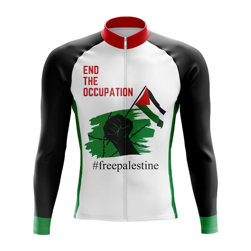 Free Palestine Long Sleeve Cycling Jersey S