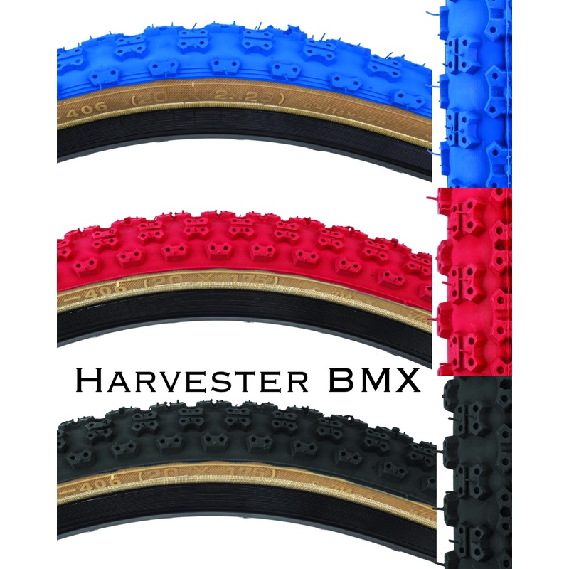 SUNLITE MX3 (COMP 3 STYLE) TIRE (PAIR) Red/Skin Wall (PAIR) 20X2.125 (PAIR)