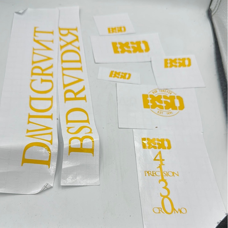 BSD RAIDER DAVID GRANT REPLICA DECAL KIT Yellow