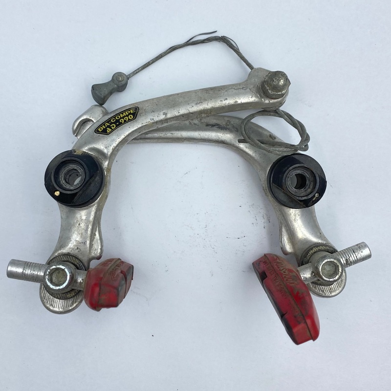 Used 80s Old School Dia Compe 990 Brakes Missing Springs (Red Pads)