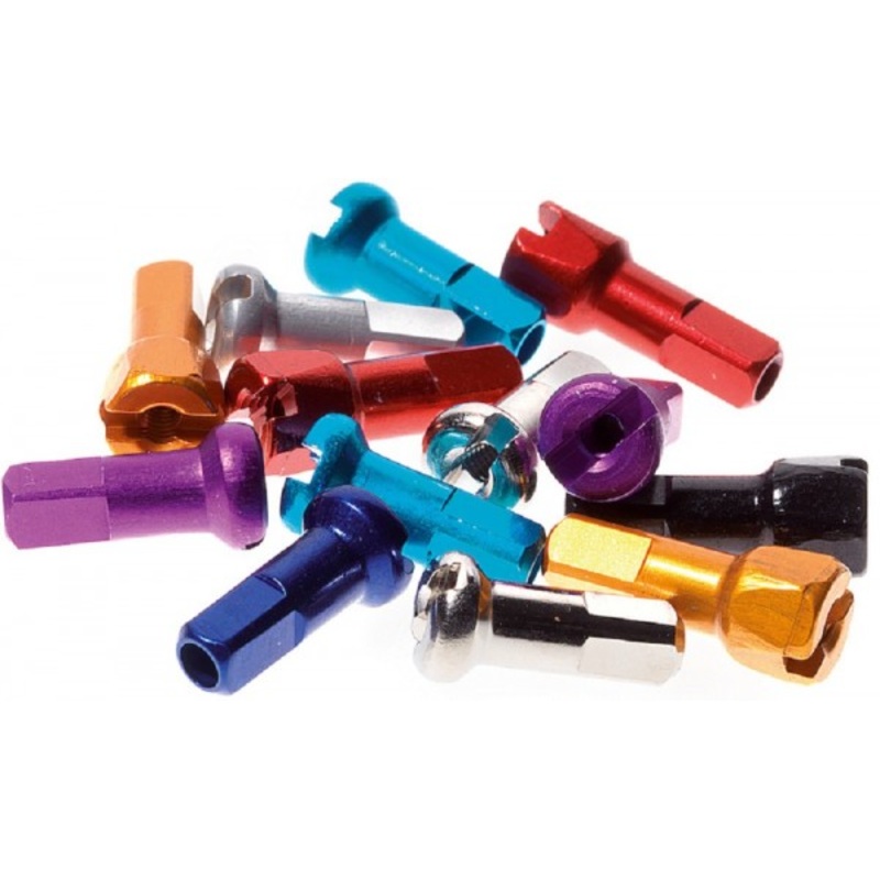 ALLOY 14mm NIPPLES (36/Bag) Blue