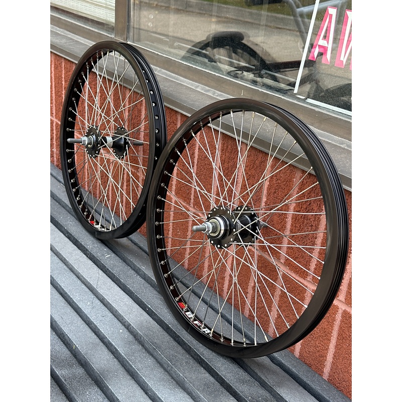20″ SUN B.F.R. BLACK WHEELSET (3/8) (OLD SCHOOL/MID SCHOOL) 3/8 Axles