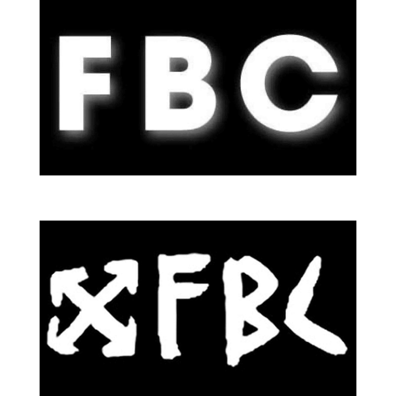 Fit Bike Co. FBC Decal (White) Regular Font