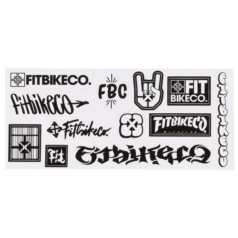 Fit Bike Co B&W Sticker Sheet