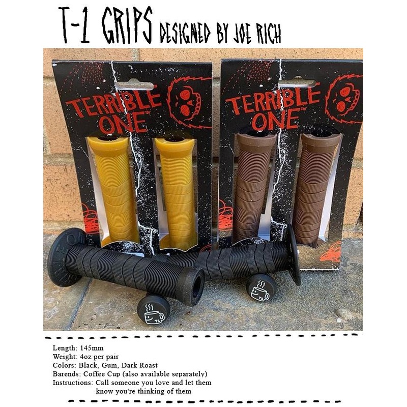 TERRIBLE ONE GRIPS WITH COFFEE CUP BAR ENDS Gum