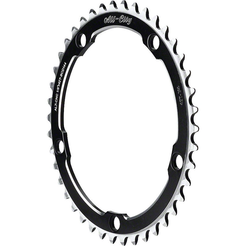NEW All-City 612 Track Chainring All-City 42T 144 Black 1/8 612 Track Ring