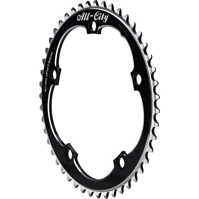 NEW All-City 612 Track Chainring All-City 46T 144 Black 1/8 612 Track Rings