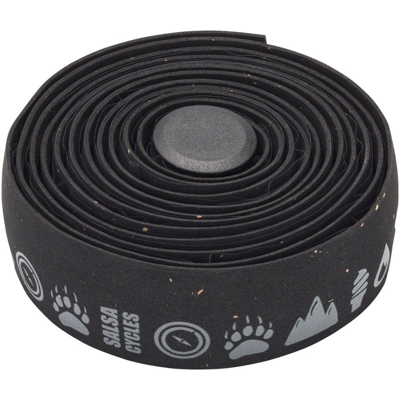 NEW Salsa Glyph Gel Cork Bar Tape Salsa Glyph Gel Cork Handlebar Tape – Black