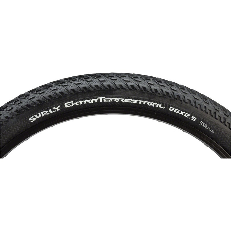 NEW Surly ExtraTerrestrial Tire Surly ExtraTerrestrial Tire – 26 x 2.5, Tubeless, Folding, Black, 60tpi