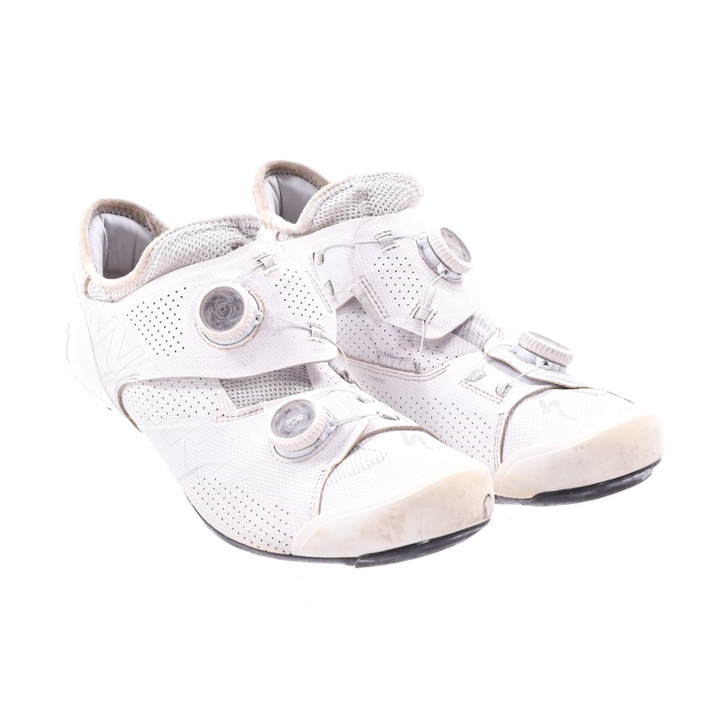 USED Specialized S-Works Ares Road Cycling Shoes 44.5 EU 11 US Dual Boa White