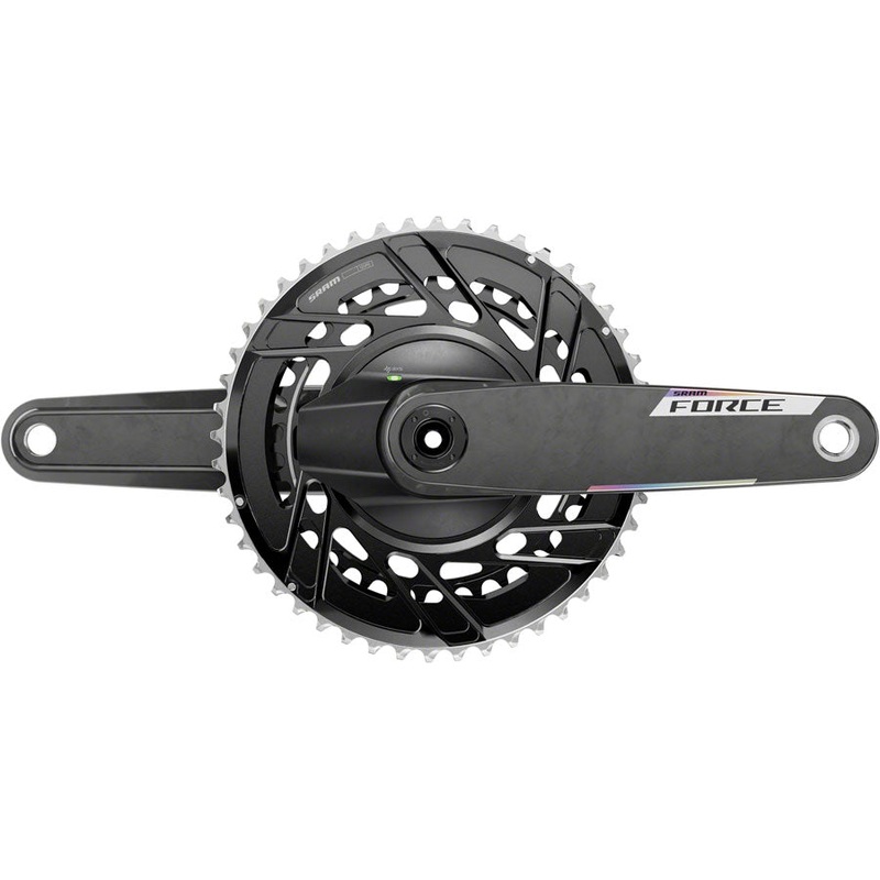 NEW SRAM Force AXS Power Meter Crankset – 2x, 12-Speed, Thread Mount, 8-Bolt PM Spider, DUB Spindle, Carbon, E1 160mm 46/33t