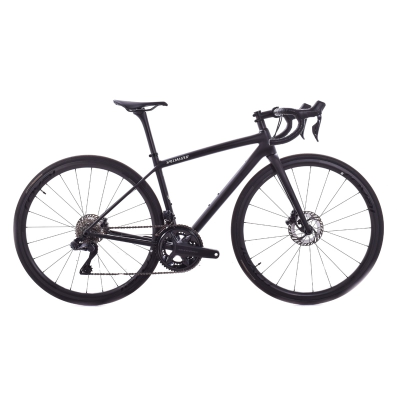 USED 2023 Specialized Aethos Pro Di2 49cm Shimano Ultegra R8100 2×12 Electronic Black Carbon Road Bike