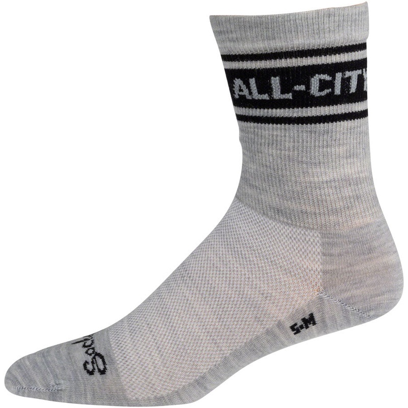 NEW All-City Classic Wool Sock – Grey, Black, Large/X-Large