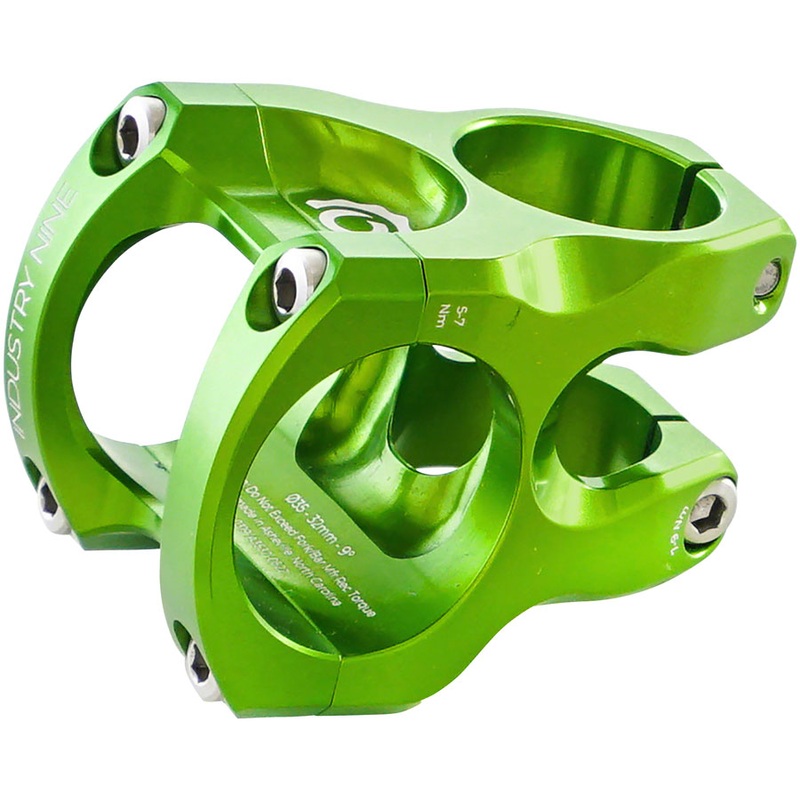 NEW Industry Nine A35 Stem – 32mm, 35 Clamp, +/-9, 1 1/8″, Aluminum, Lime