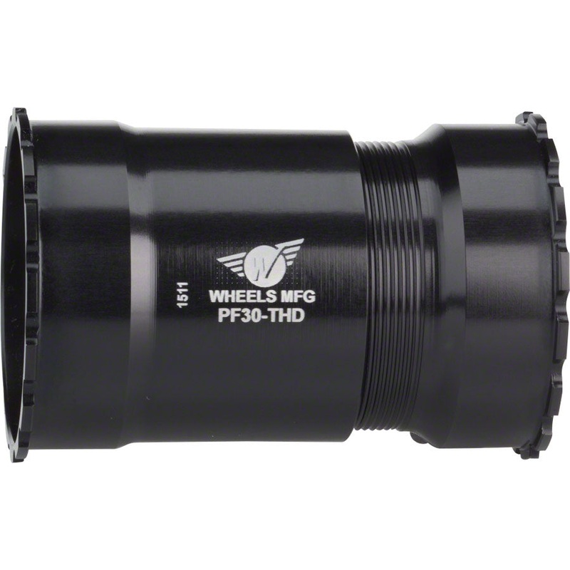 NEW Wheels Manufacturing PressFit 30 Bottom Bracket with Angular Contact Bearings: Threaded, Black