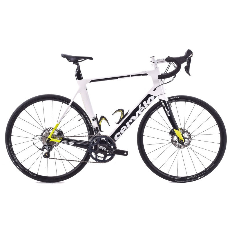 USED 2017 Cervelo S3 Disc Carbon Road Bike 58cm Shimano Ultegra 2×11 speed White/Black/Yellow