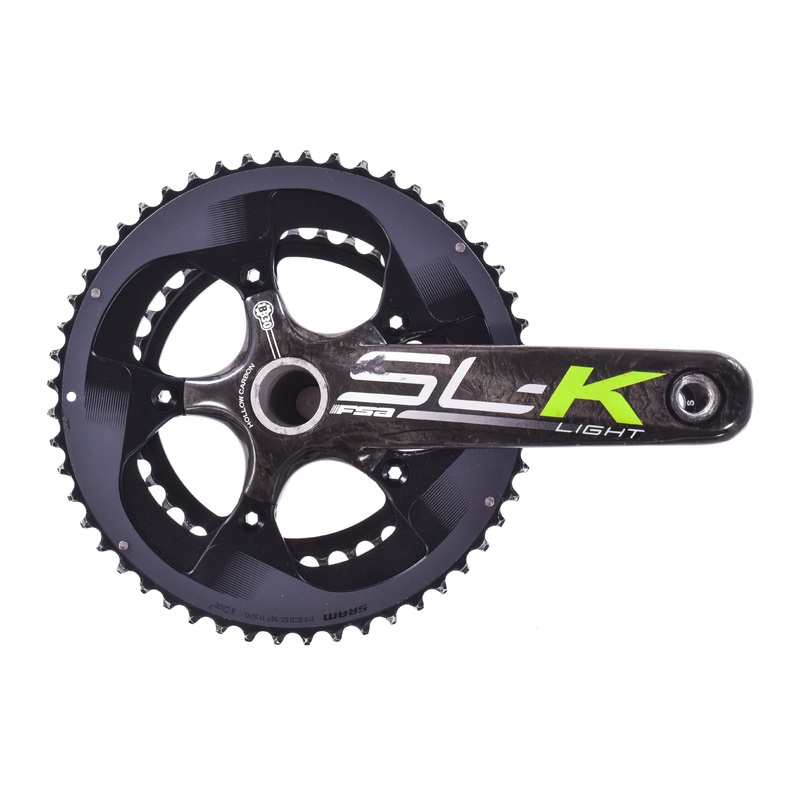 USED FSA SL-K Light Hollow Carbon Crankset BB30 170mm 110BCD 52/36T 2×11 speed