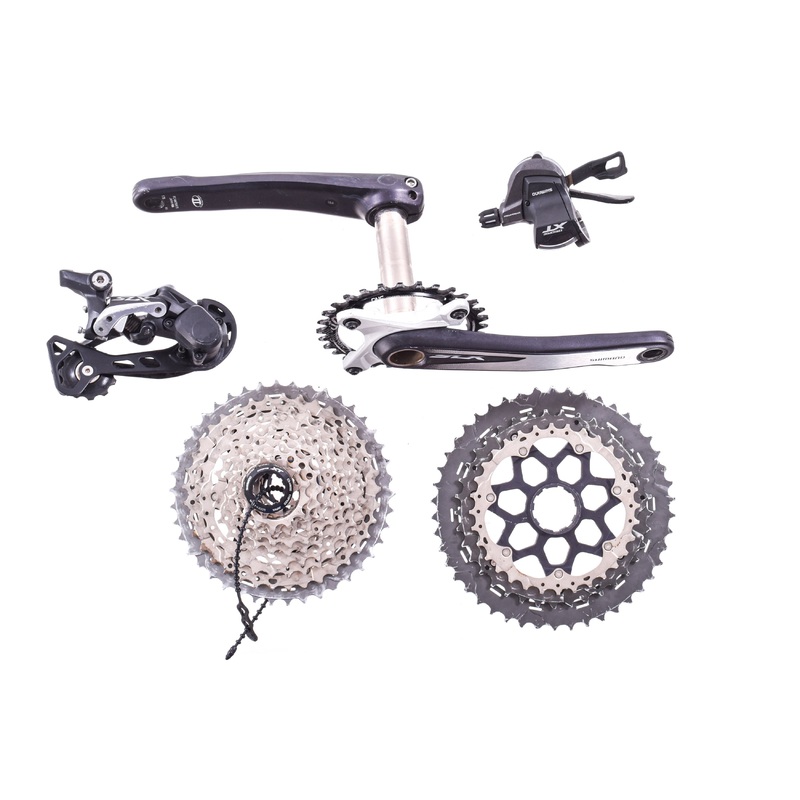 USED Shimano SLX/XT Mini 11 speed Groupset 175mm 30T Crankset, Shifter, Rear Derailleur, 11-46 T Cassette