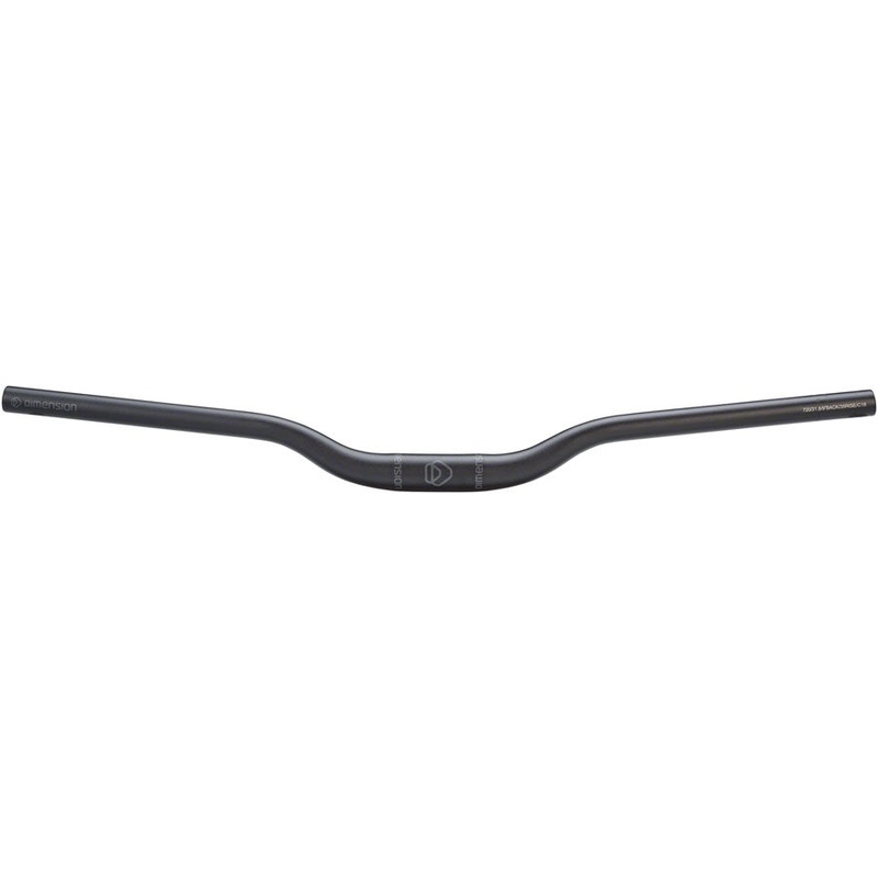NEW Dimension Mountain Handlebar: 35mm Rise, 31.8, 720mm wide, Black