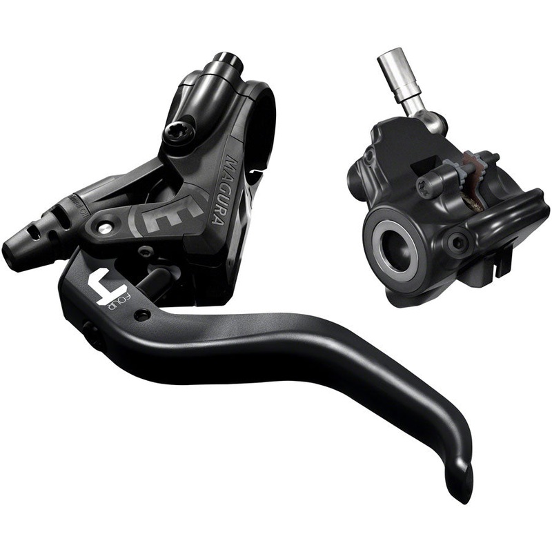 NEW Magura MT4 Disc Brake and Lever – Front or Rear, Hydraulic, Flat Mount, Black