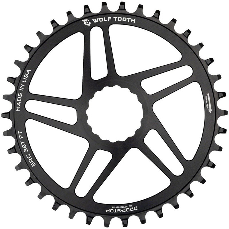 NEW Wolf Tooth Direct Mount Chainring – 44t, RaceFace/Easton CINCH Direct Mount, Drop-Stop, 10/11/12-Speed Eagle and Flattop Compatible, Black