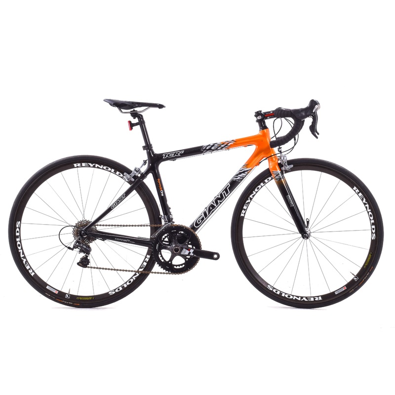USED Giant TCR C Small Road Bike Shimano 2×10 speed w/ Carbon Wheels Rim Brake