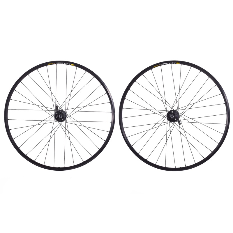 USED Mavic A317 700C Disc Wheelet w/ Shimano Deore XT M756 QR Hubs Black 36h 8/9/10 speed HG