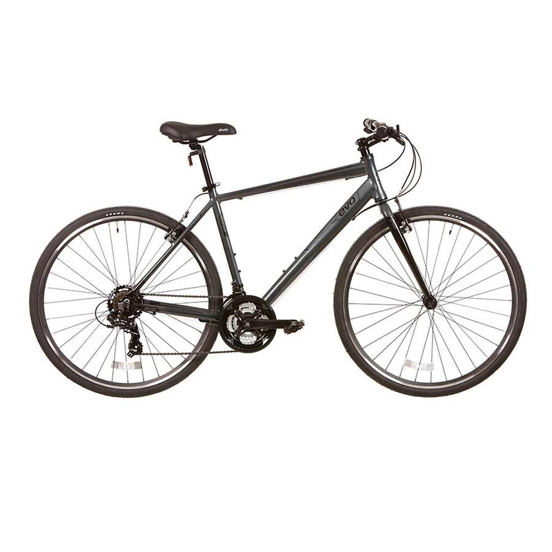 NEW EVO Grand Rapid 3 Commuter Bicycle, 700C, Twilight Grey, 18”
