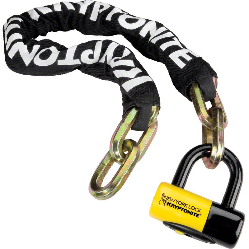 NEW Kryptonite New York Fahgettaboudit Chain 1410 and Disc Lock: 3.25′ (100cm)