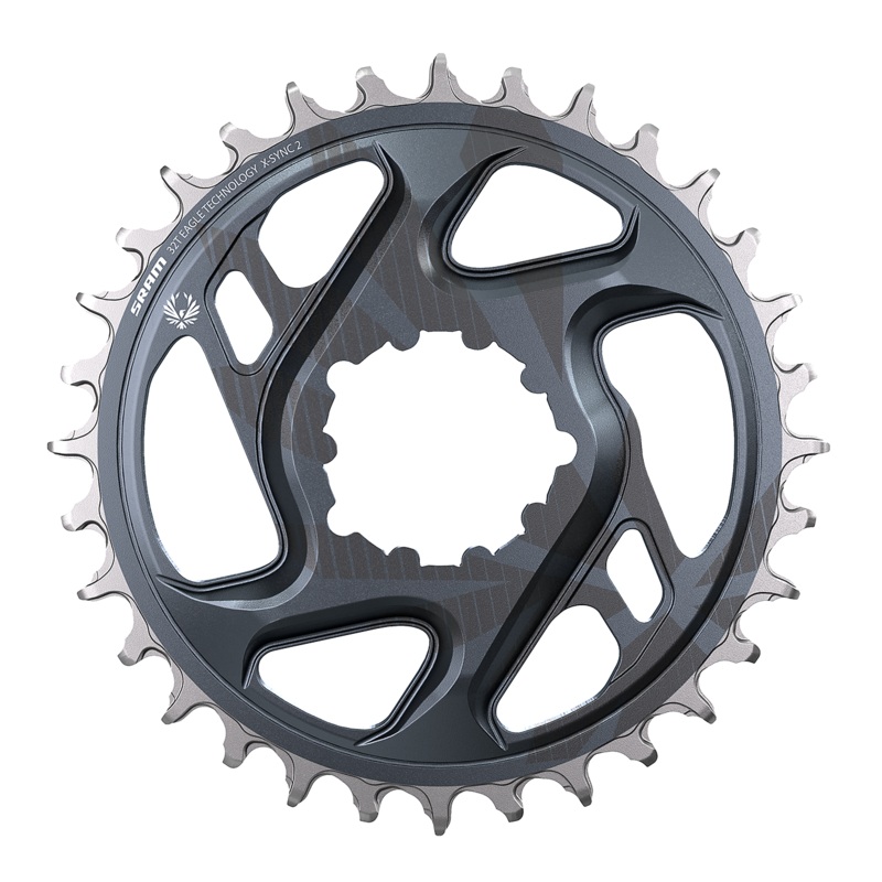 NEW SRAM Eagle X-SYNC 2 Direct Mount Chainring – 30t, Direct Mount, 3mm Offset, For Boost, Lunar Grey